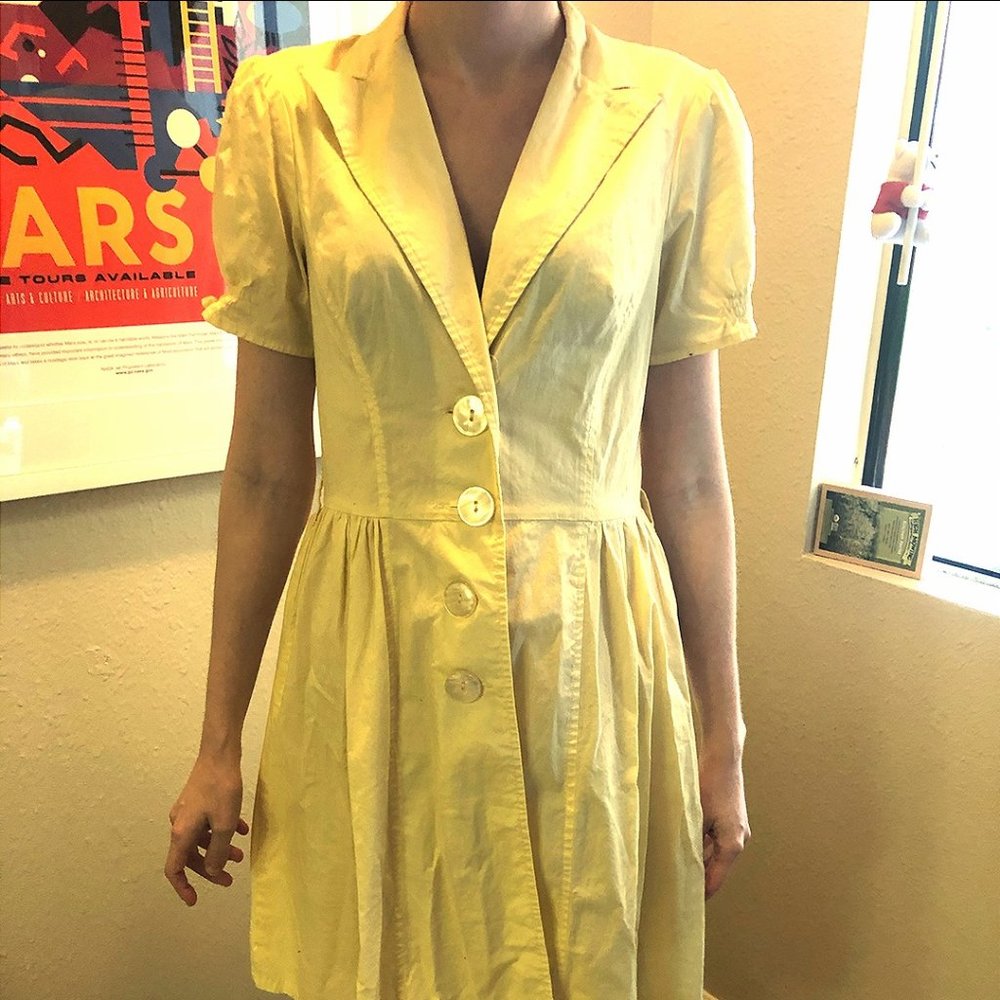 Retro Pale Yellow Dress